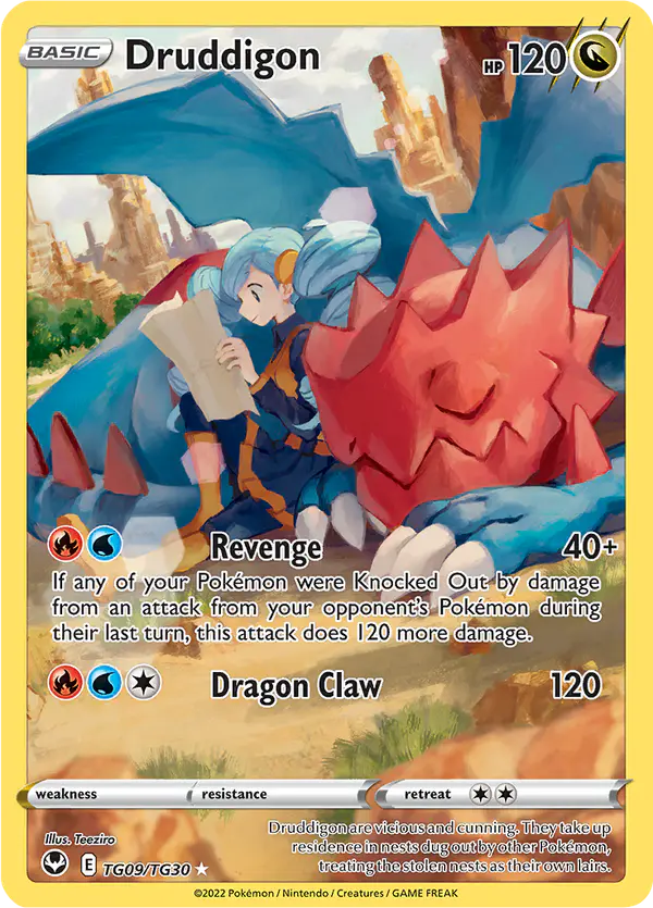 Carta Druddigon TG09 de Silver Tempest Trainer Gallery