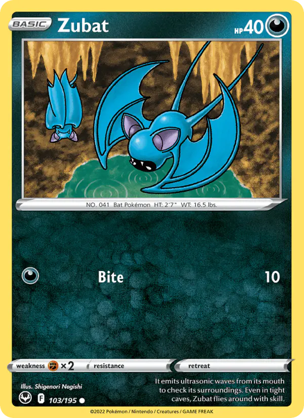 Carta Zubat 103/195 de Silver Tempest