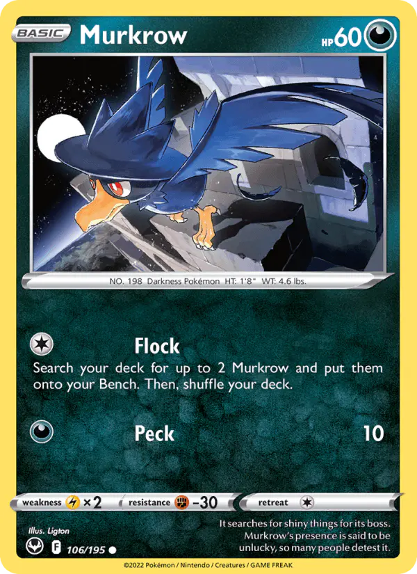 Carta Murkrow 106/195 de Silver Tempest