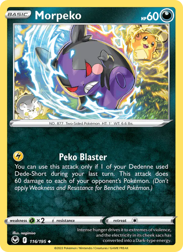 Carta Morpeko 116/195 de Silver Tempest