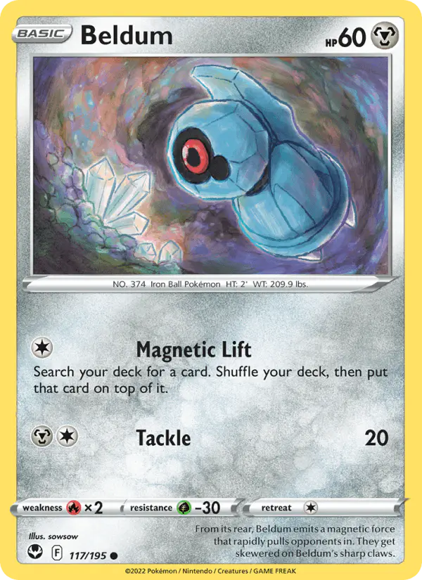 Carta Beldum 117/195 de Silver Tempest
