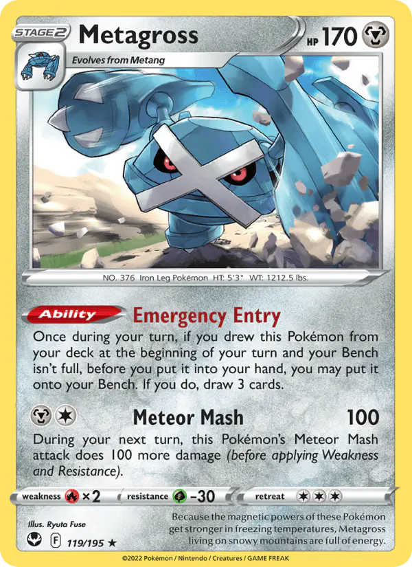 Carta Metagross 119/195 de Silver Tempest