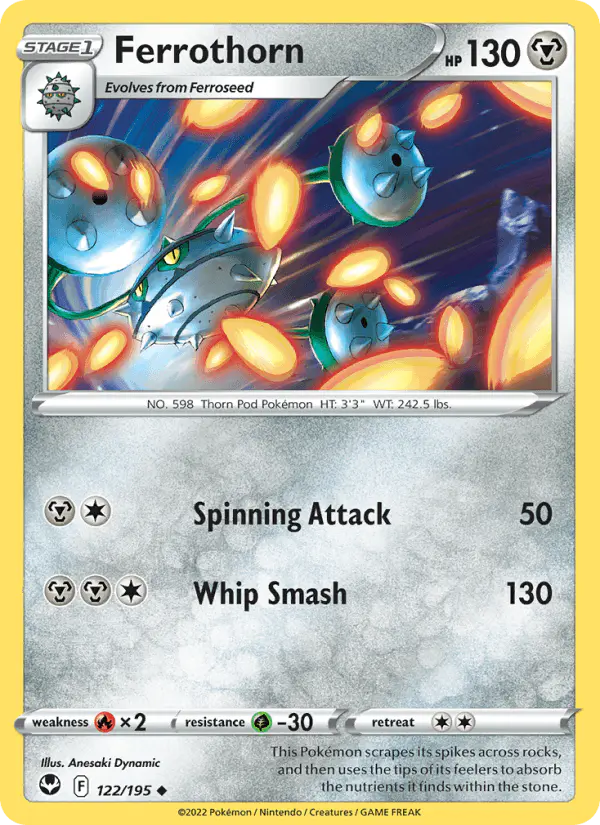 Carta Ferrothorn 122/195 de Silver Tempest