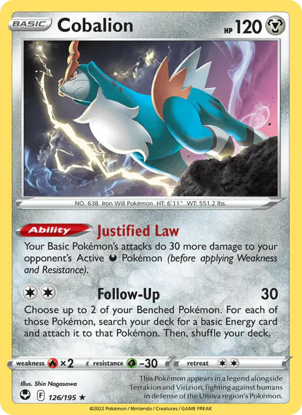 Carta Cobalion 126/195 de Silver Tempest