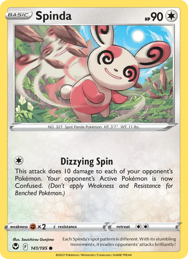 Carta Spinda 141/195 de Silver Tempest