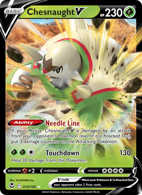 Carta Chesnaught V 015/195 de Silver Tempest
