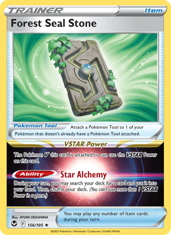 Carta Forest Seal Stone 156/195 de Silver Tempest
