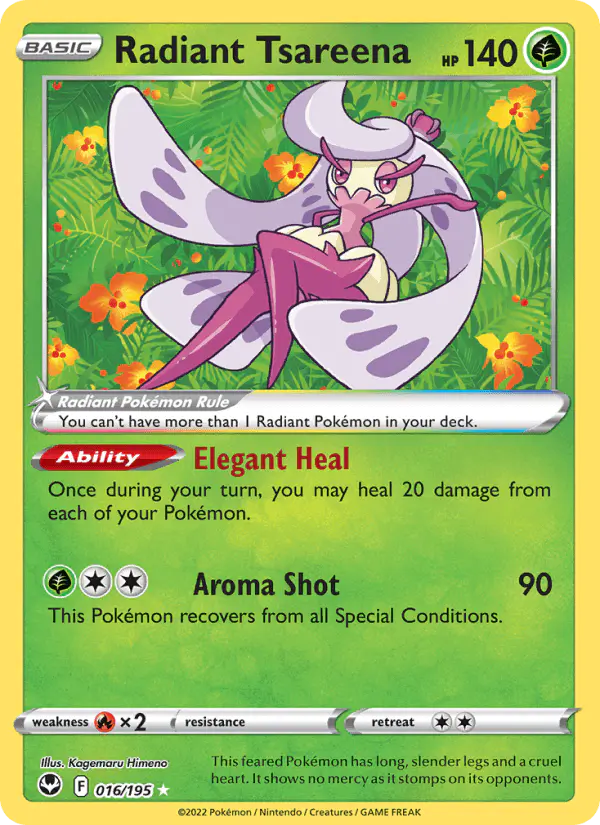 Carta Radiant Tsareena 016/195 de Silver Tempest