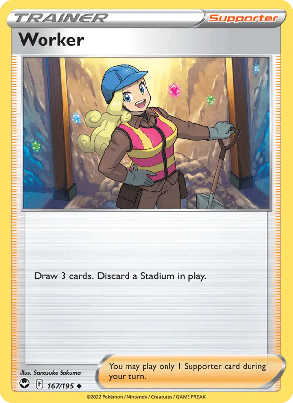 Carta Worker 167/195 de Silver Tempest
