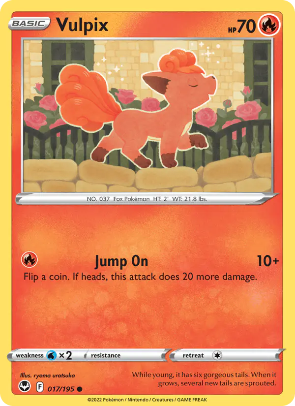 Carta Vulpix 017/195 de Silver Tempest