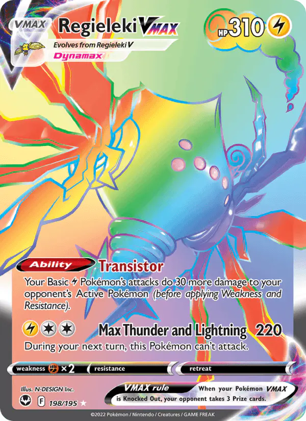 Carta Regieleki VMAX 198/195 de Silver Tempest