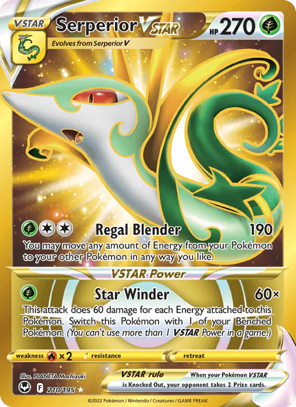 Carta Serperior VSTAR 210/195 de Silver Tempest