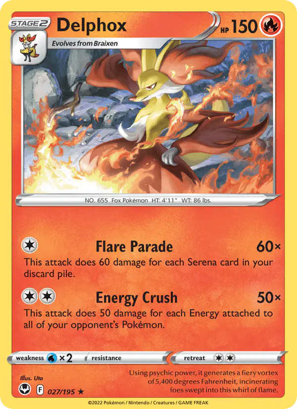 Carta Delphox 027/195 de Silver Tempest