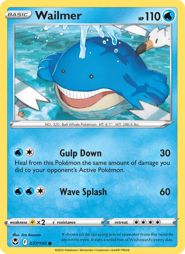 Carta Wailmer 037/195 de Silver Tempest