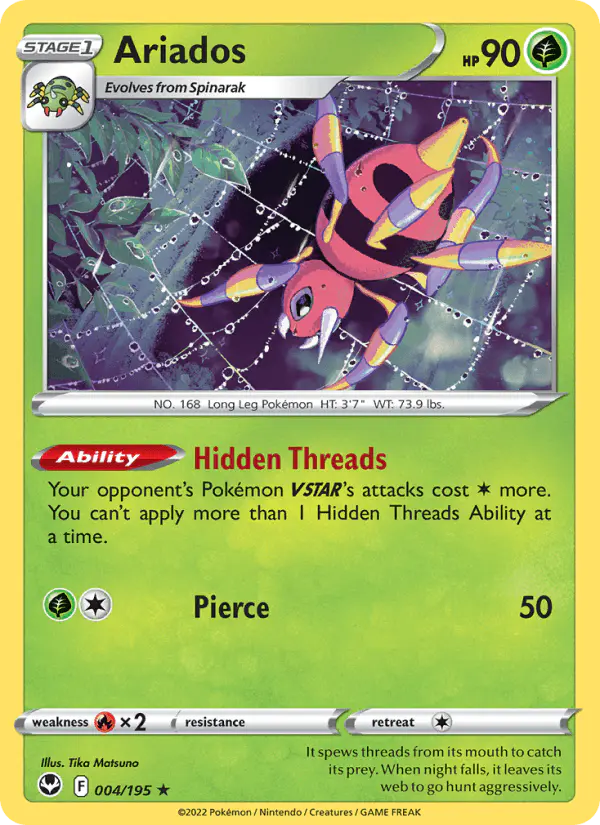 Carta Ariados 004/195 de Silver Tempest