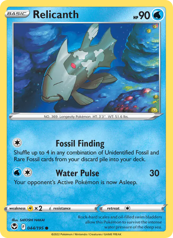 Carta Relicanth 044/195 de Silver Tempest