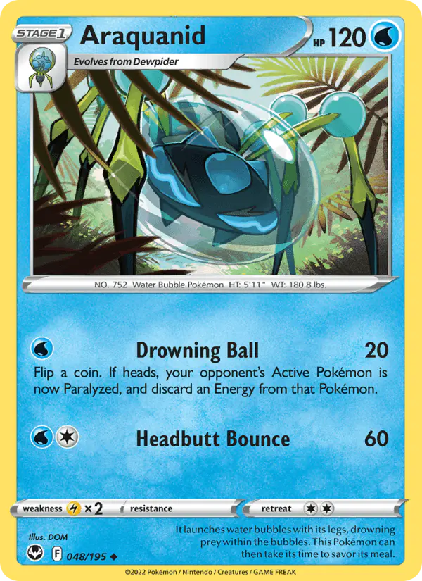 Carta Araquanid 048/195 de Silver Tempest