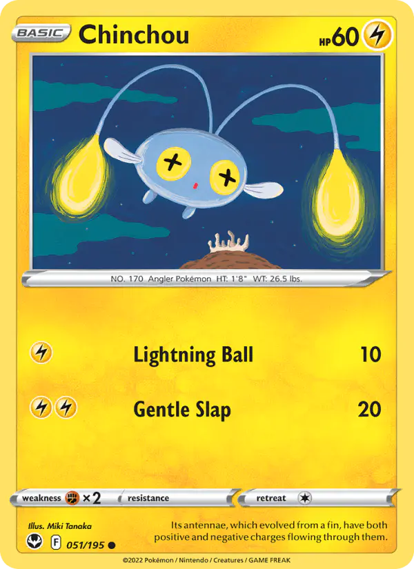 Carta Chinchou 051/195 de Silver Tempest