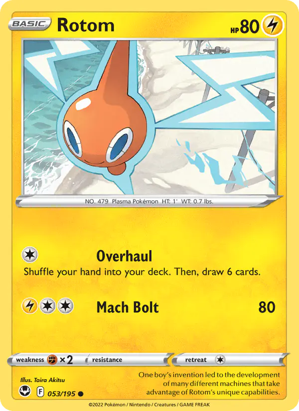 Carta Rotom 053/195 de Silver Tempest