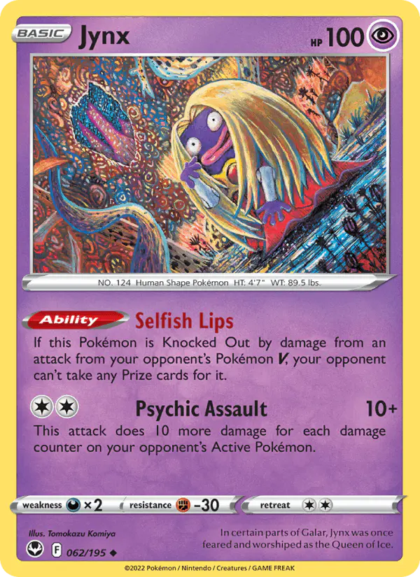 Carta Jynx 062/195 de Silver Tempest