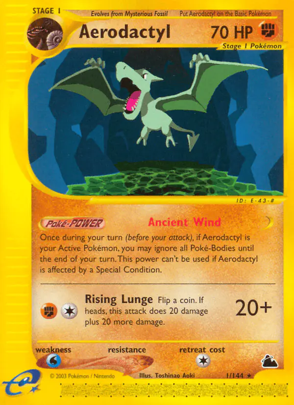 Carta Aerodactyl 1/144 de Skyridge