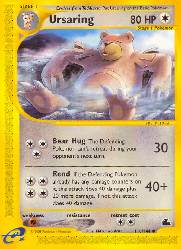 Carta Ursaring 110/144 de Skyridge
