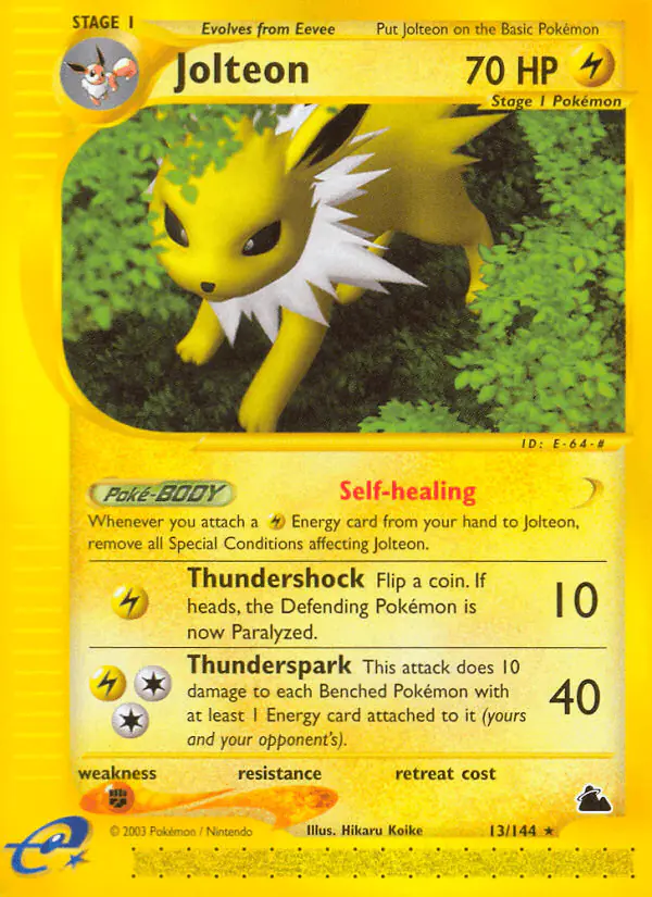 Carta Jolteon 13/144 de Skyridge
