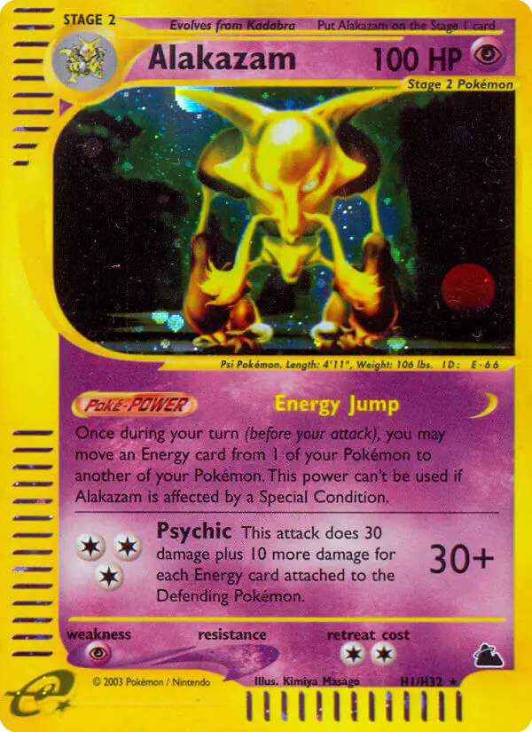 Carta Alakazam H01 de Skyridge