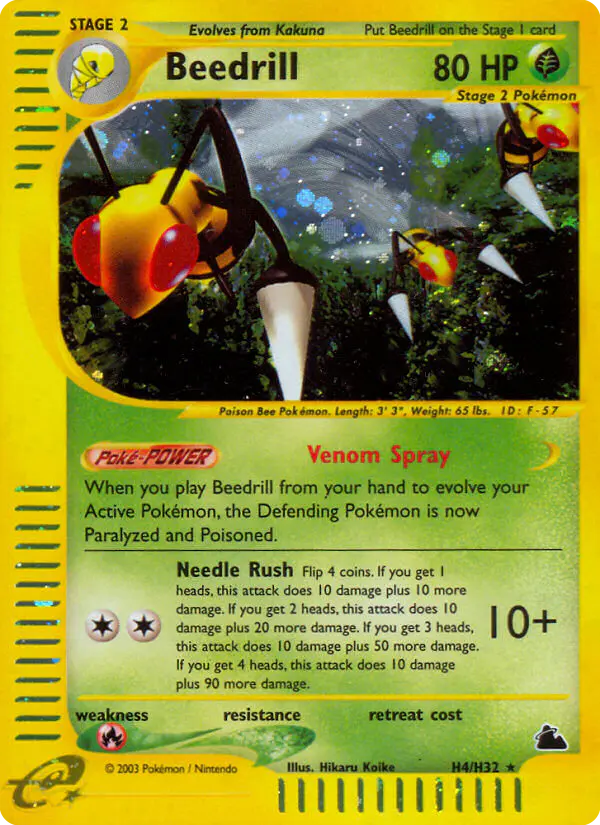 Carta Beedrill H04 de Skyridge