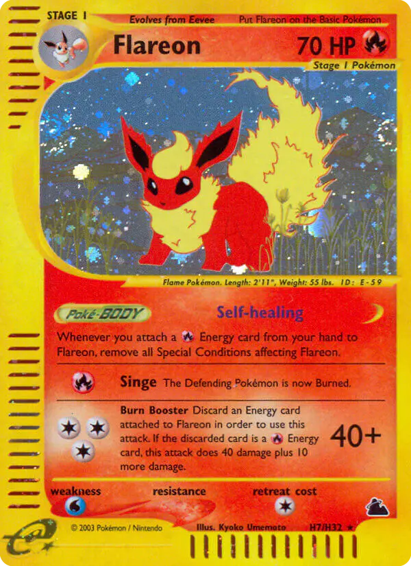 Carta Flareon H07 de Skyridge