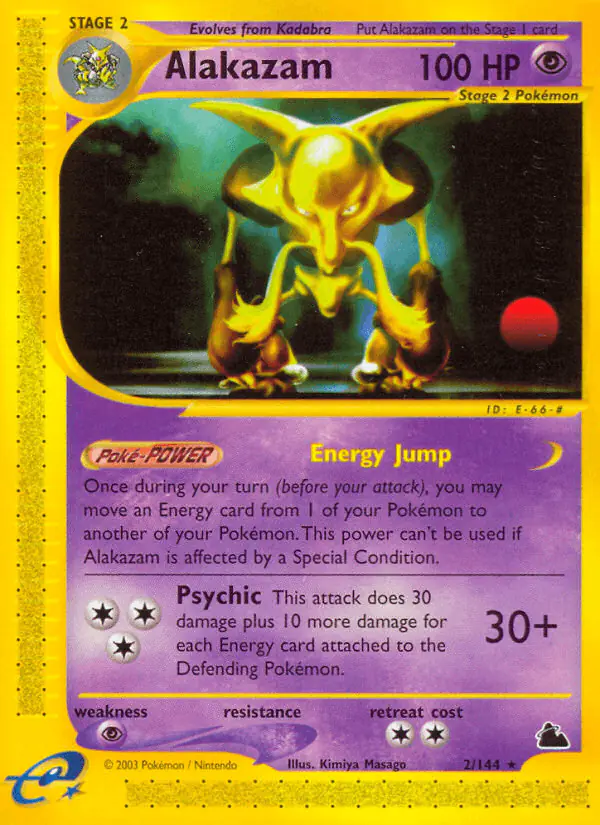 Carta Alakazam 2/144 de Skyridge