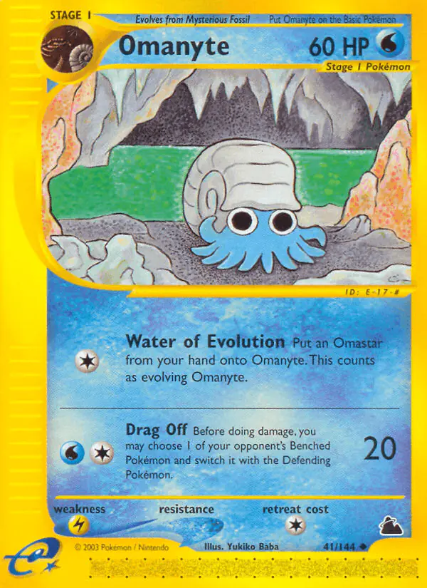 Carta Omanyte 41/144 de Skyridge