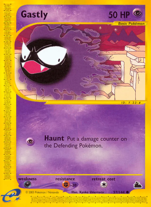 Carta Gastly 57/144 de Skyridge