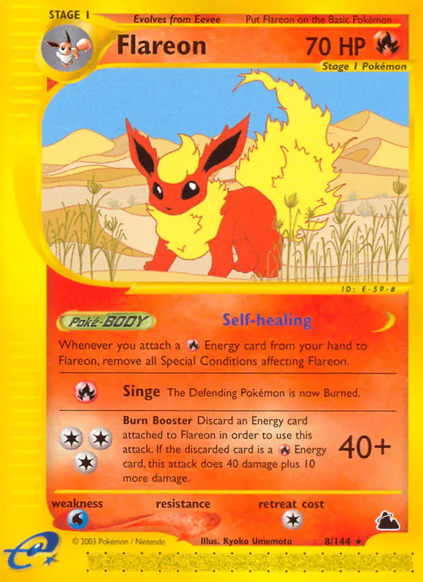 Carta Flareon 8/144 de Skyridge