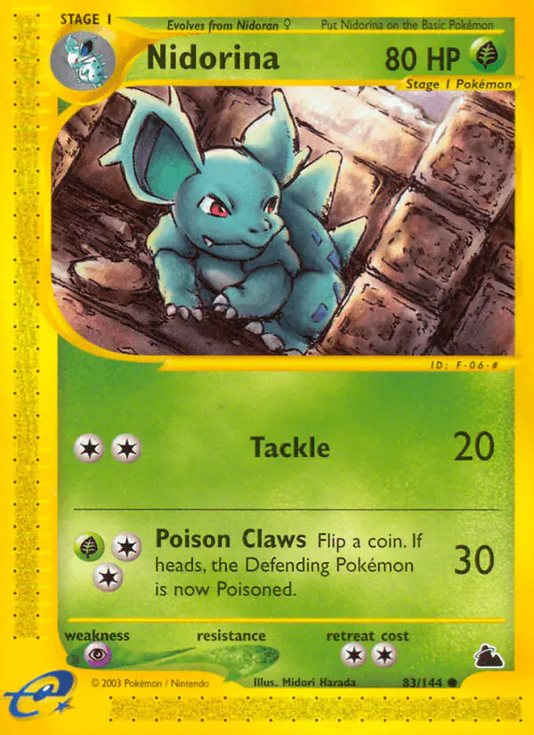 Carta Nidorina 83/144 de Skyridge
