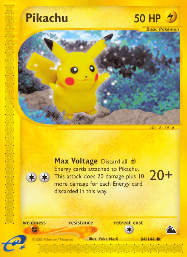 Carta Pikachu 84/144 de Skyridge