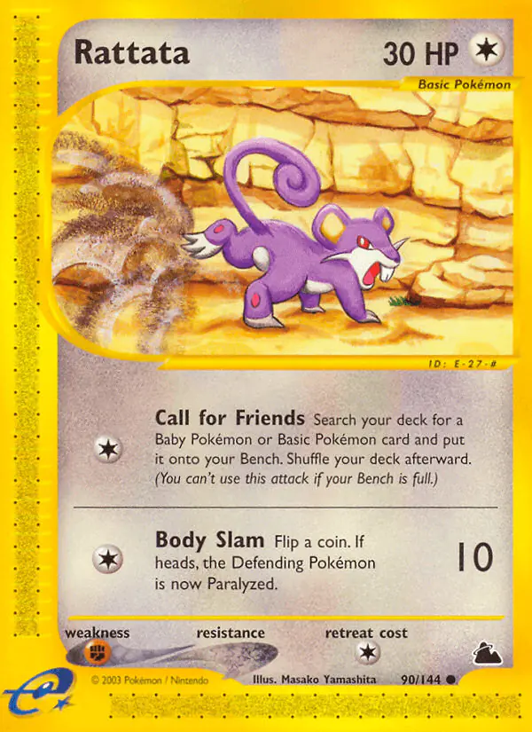 Carta Rattata 90/144 de Skyridge