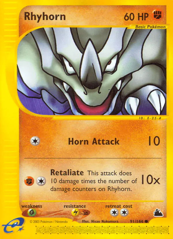 Carta Rhyhorn 91/144 de Skyridge