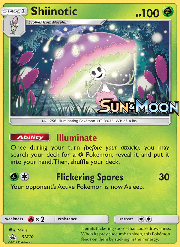 Carta Shiinotic SM10 de SM Black Star Promos