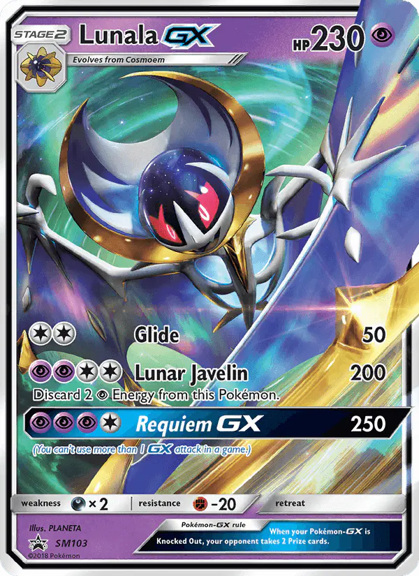 Carta Lunala GX SM103 de SM Black Star Promos