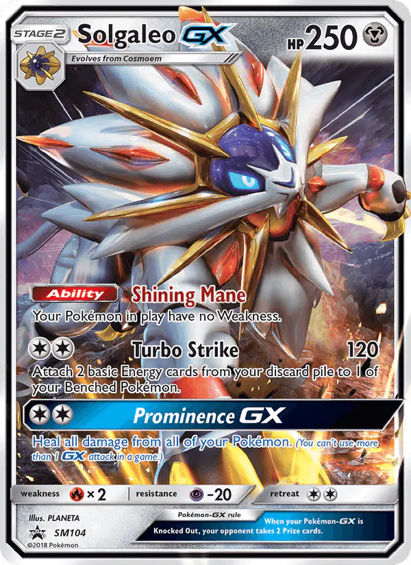 Carta Solgaleo GX SM104 de SM Black Star Promos