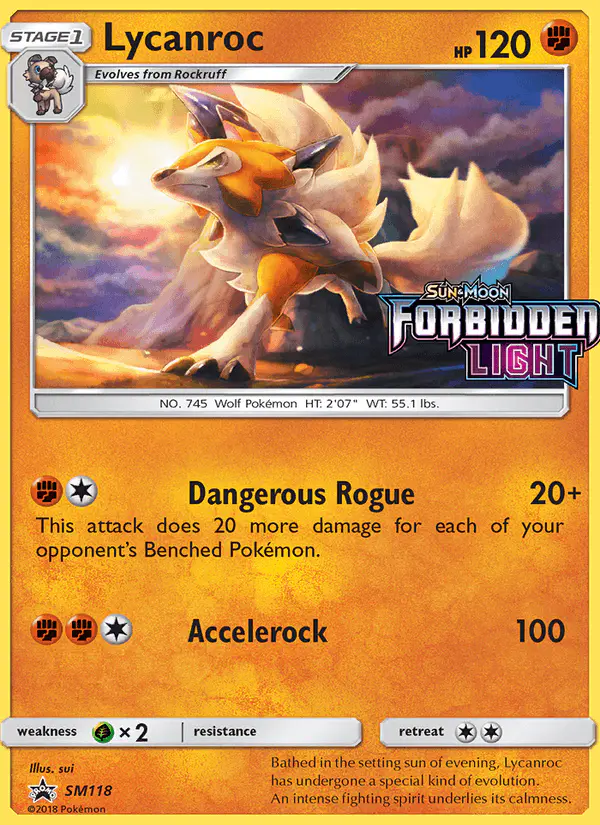 Carta Lycanroc SM118 de SM Black Star Promos