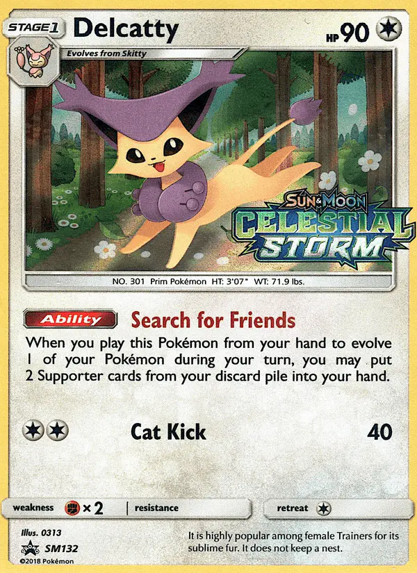 Carta Delcatty SM132 de SM Black Star Promos