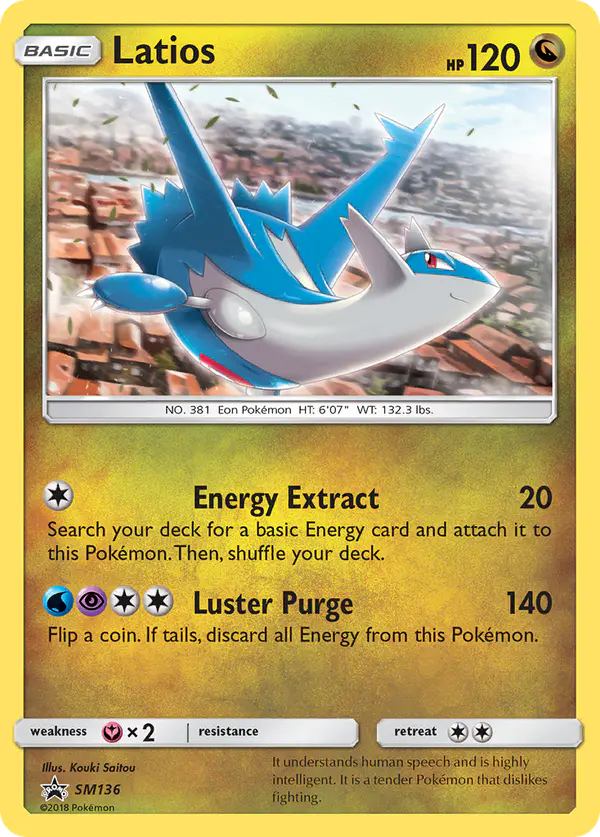 Carta Latios SM136 de SM Black Star Promos