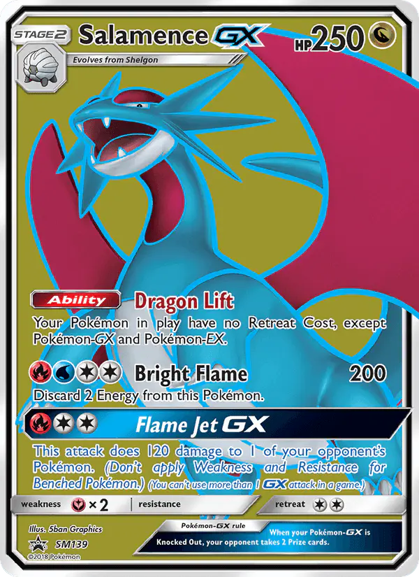 Carta Salamence GX SM139 de SM Black Star Promos