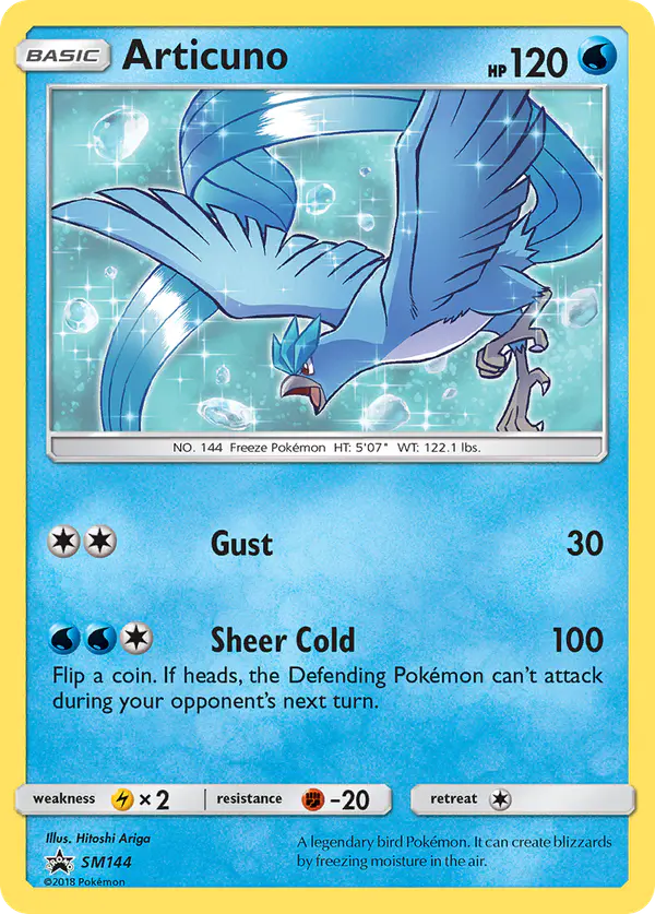 Carta Articuno SM144 de SM Black Star Promos