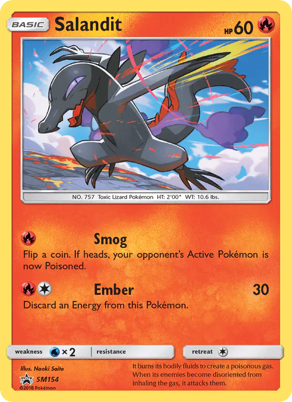Carta Salandit SM154 de SM Black Star Promos