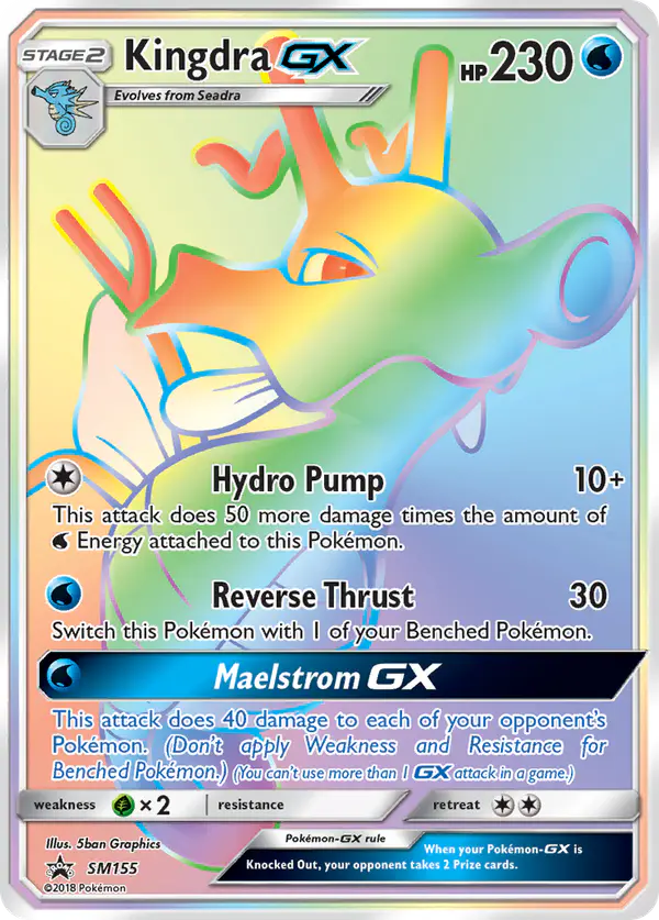 Carta Kingdra GX SM155 de SM Black Star Promos