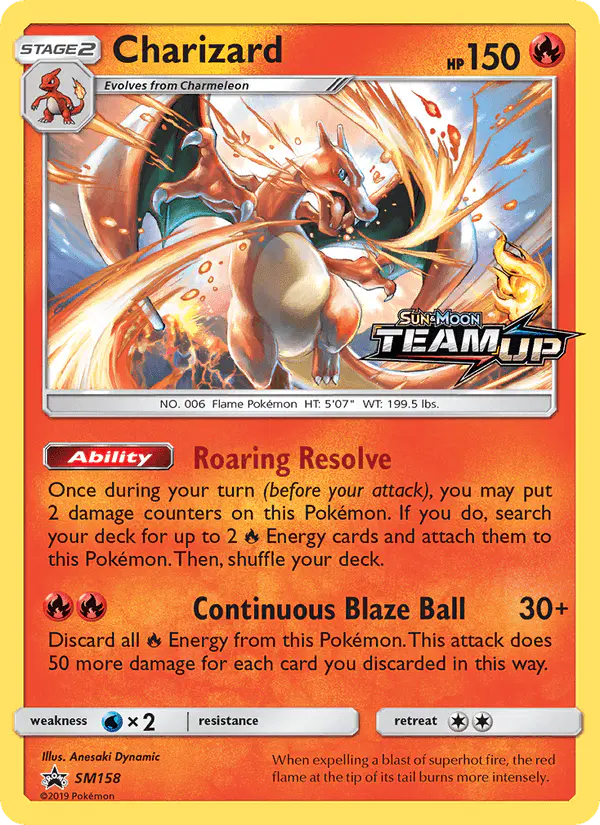 Carta Charizard SM158 de SM Black Star Promos