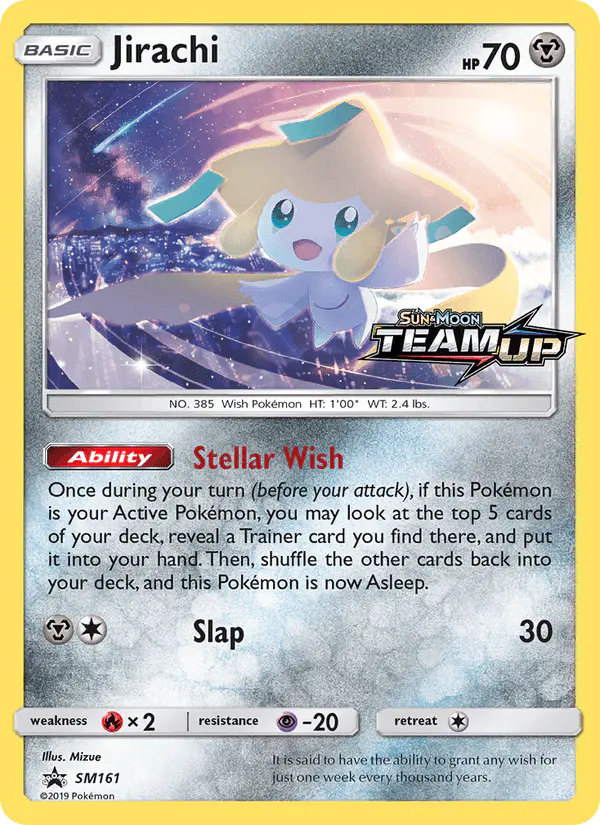 Carta Jirachi SM161 de SM Black Star Promos